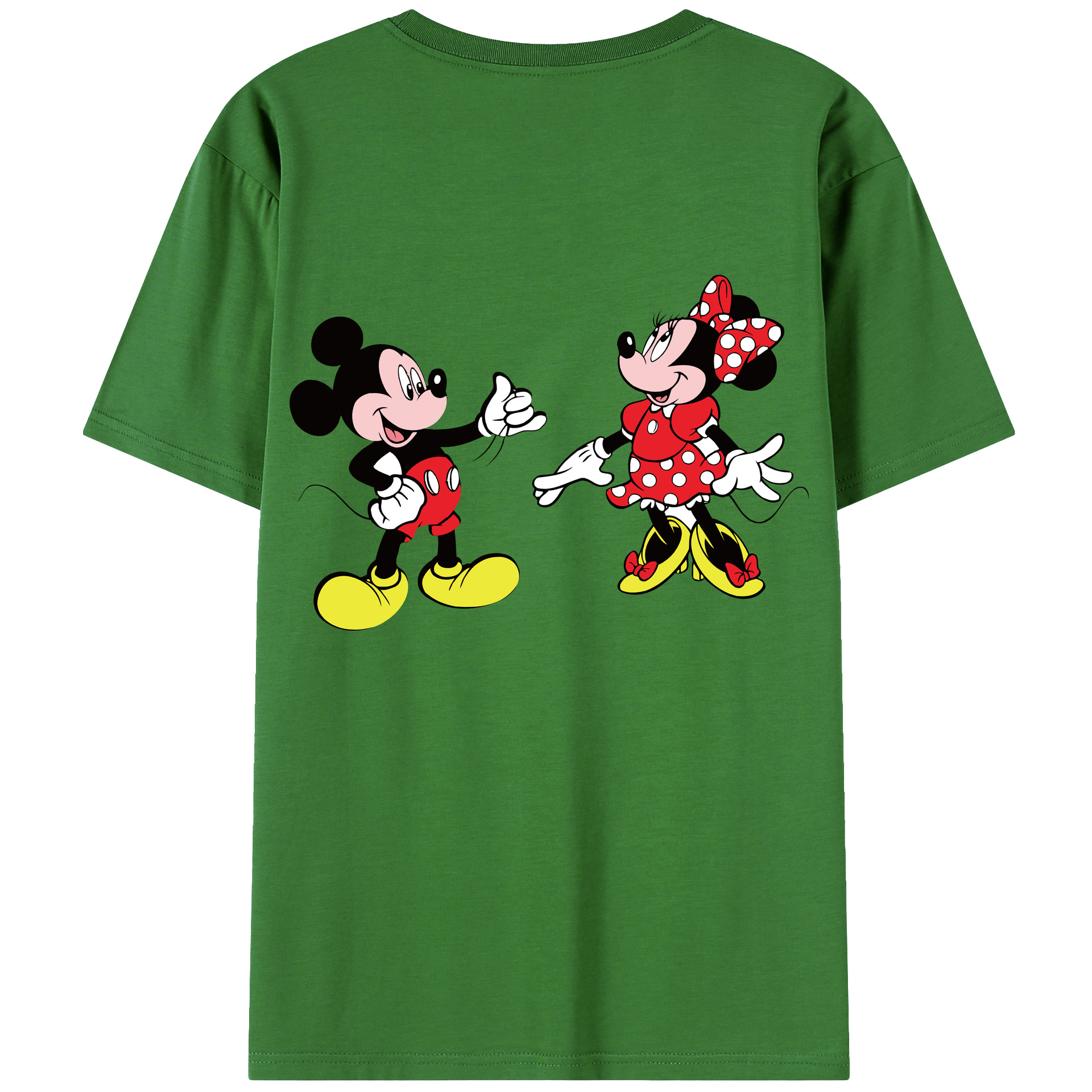 （画像用） ミッキーマウス Mickey Mouse レディース半袖Tシャツ(バックプリント)